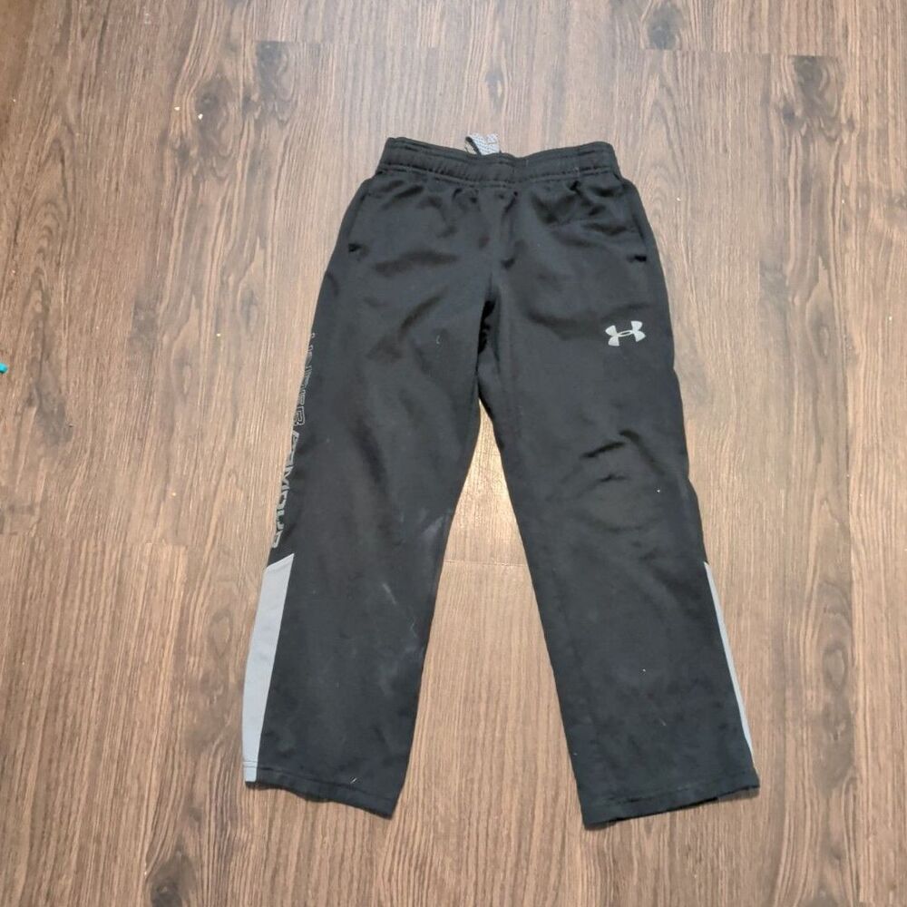 Under Armour Sweatpants Boys Size Yxs Black Gray Loose Fit